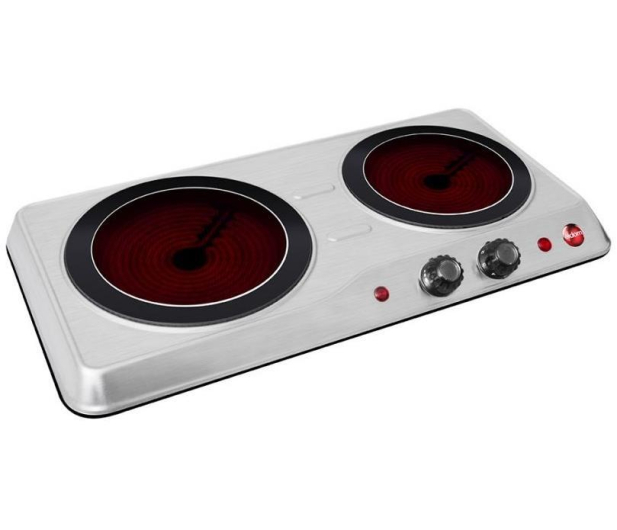 Eldom Kuchenka elektryczna PH21 Doblle 2000W dwupalnikowa inox ceramiczna - 325287 - zdjęcie